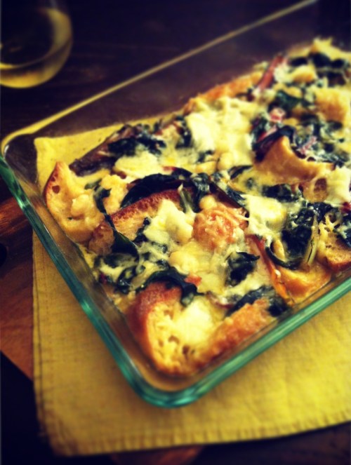 bread chard white bean casserole